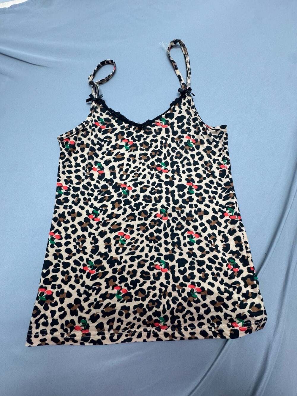 Love to Sleep Cami Size M Leopard Cherry Print